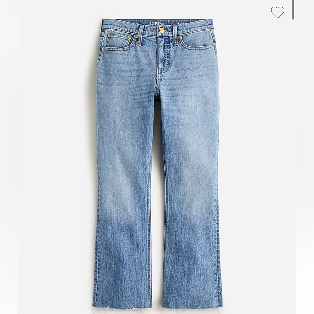 J Crew 9" demi-boot crop jean in Ruby wash size 25